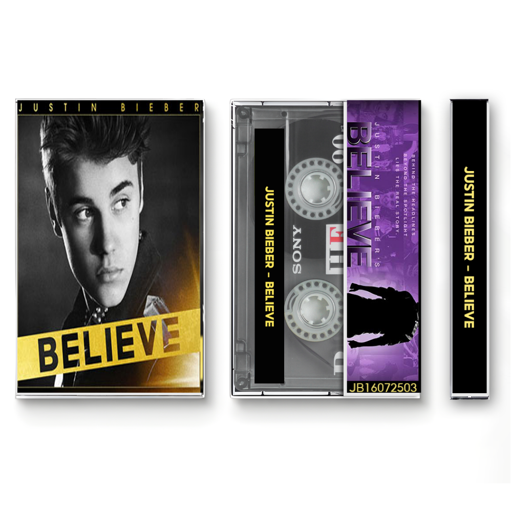 Justin Bieber – Believe Fanmade Analog Cassette Tape | Pop R&B Album Collectible | Modern Pop Classic | Retro Music Gift