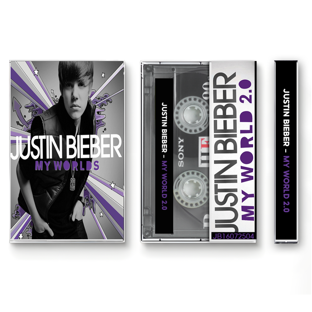 Justin Bieber – My World 2.0 Fanmade Analog Cassette Tape | Pop R&B Album Collectible | Teen Pop Classic | Retro Music Gift