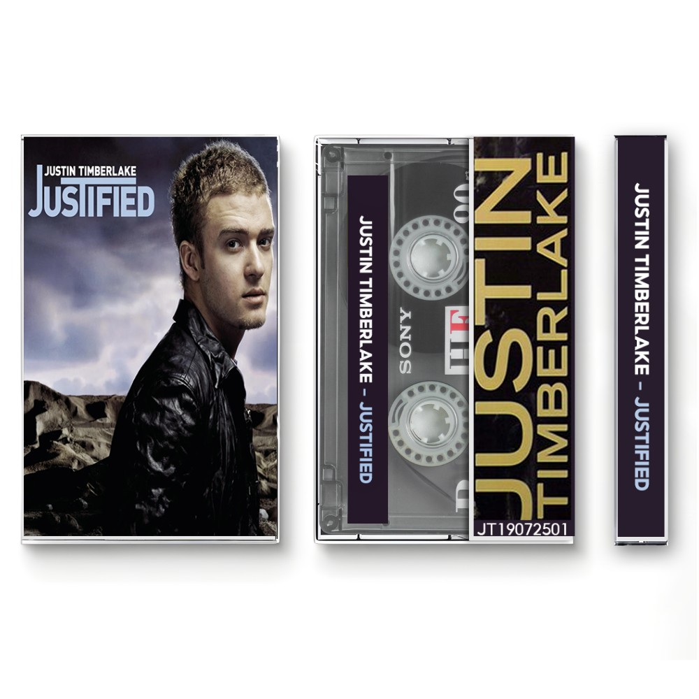 Justin Timberlake – Justified Fanmade Analog Cassette Tape | Pop R&B Album Collectible | 2000s Pop Classic | Retro Music Gift