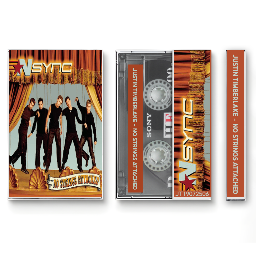 NSYNC – No Strings Attached Fanmade Analog Cassette Tape | Pop R&B Album Collectible | 2000s Pop Classic | Retro Music Gift