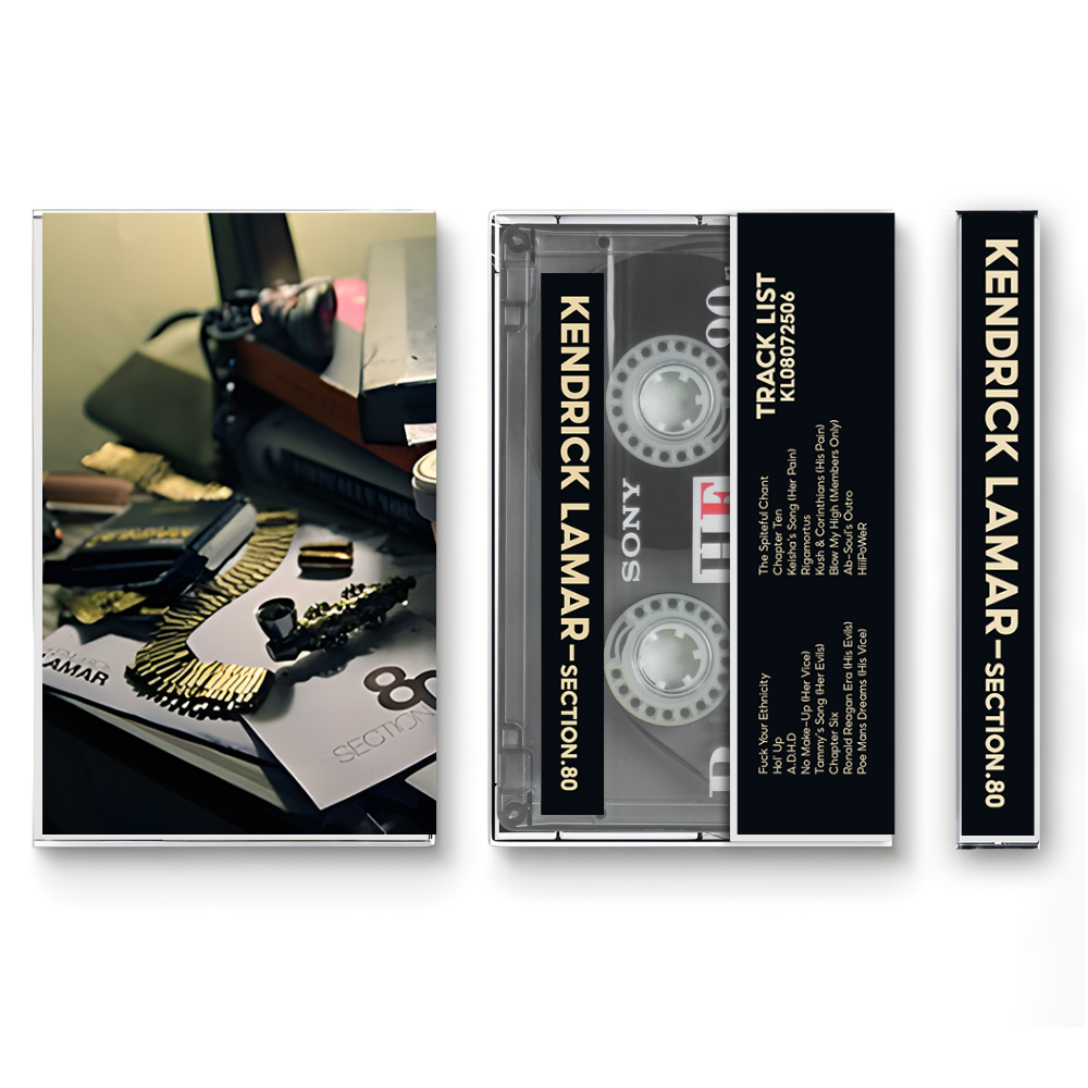 Kendrick Lamar – Section.80 Fanmade Analog Cassette Tape | Hip Hop Rap Album Collectible | Early Era Release | Retro Music Gift