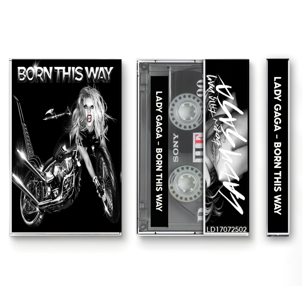 Lady Gaga – Born This Way Fanmade Analog Cassette Tape | Pop Dance Album Collectible | Iconic Pop Release | Retro Music Gift