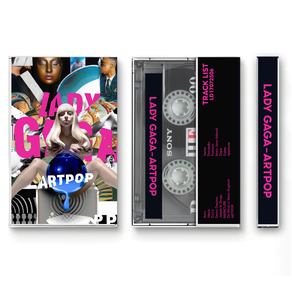 Lady Gaga – Artpop Fanmade Analog Cassette Tape | Pop Electronic Album Collectible | Dance Pop Release | Retro Music Gift