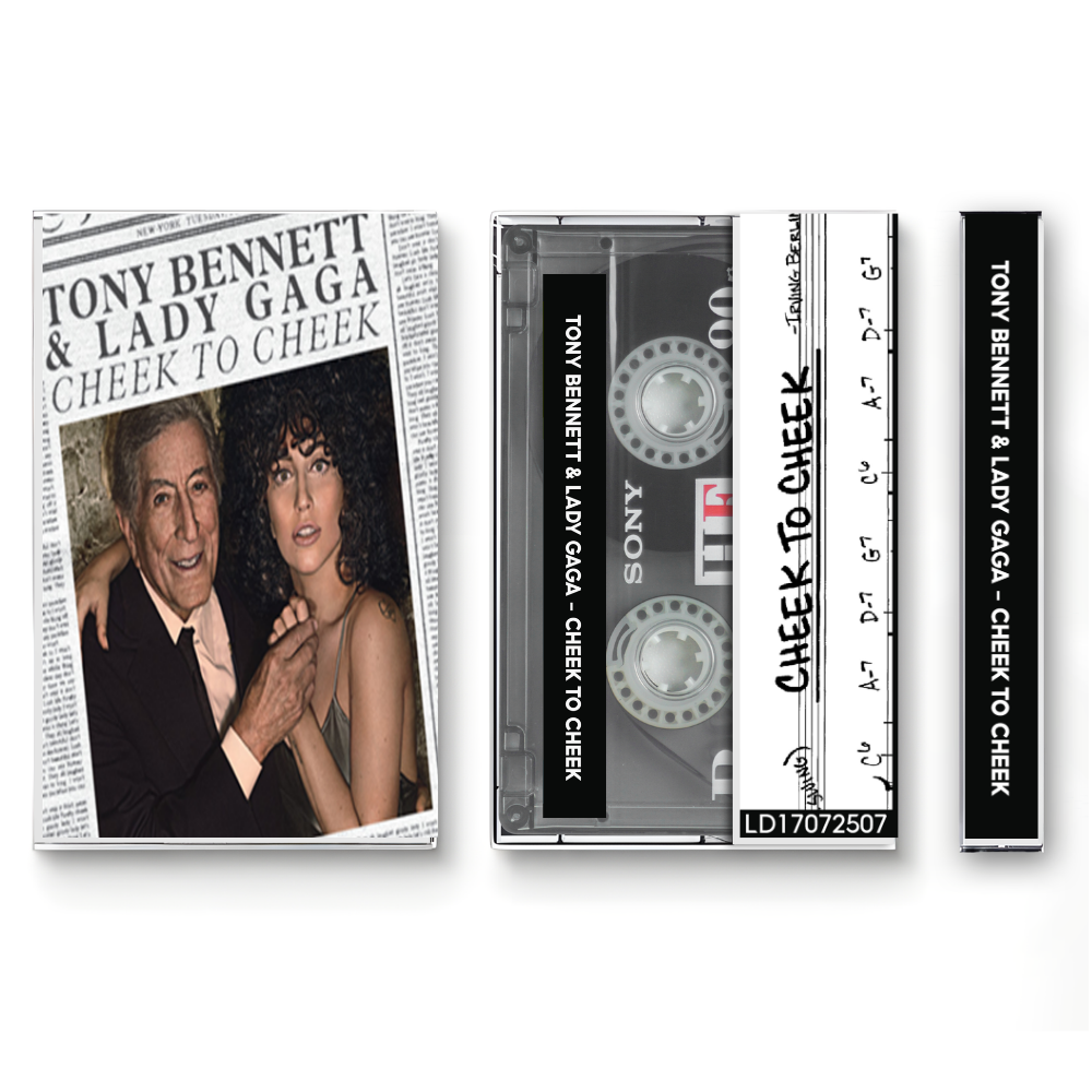 Lady Gaga & Tony Bennett – Cheek to Cheek Fanmade Analog Cassette Tape | Jazz Vocal Album Collectible | Classic Standards Release | Retro Music Gift