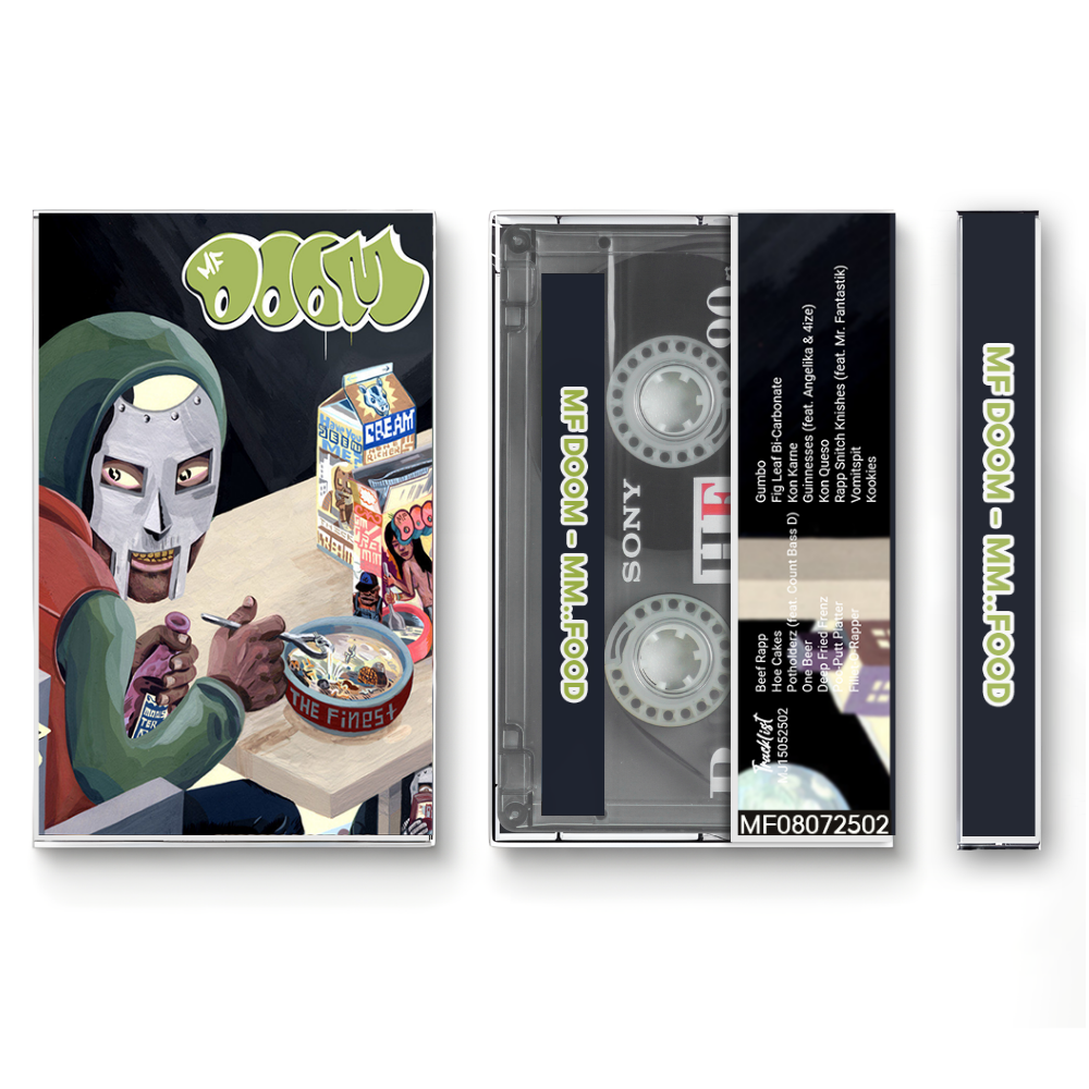 MF DOOM – MM..FOOD Fanmade Analog Cassette Tape | Underground Hip Hop Album Collectible | Alternative Rap Classic | Retro Music Gift