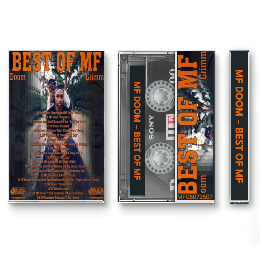 MF DOOM – Best Of MF DOOM Fanmade Analog Cassette Tape | Underground Hip Hop Greatest Hits Collection | Alternative Rap | Retro Music Gift
