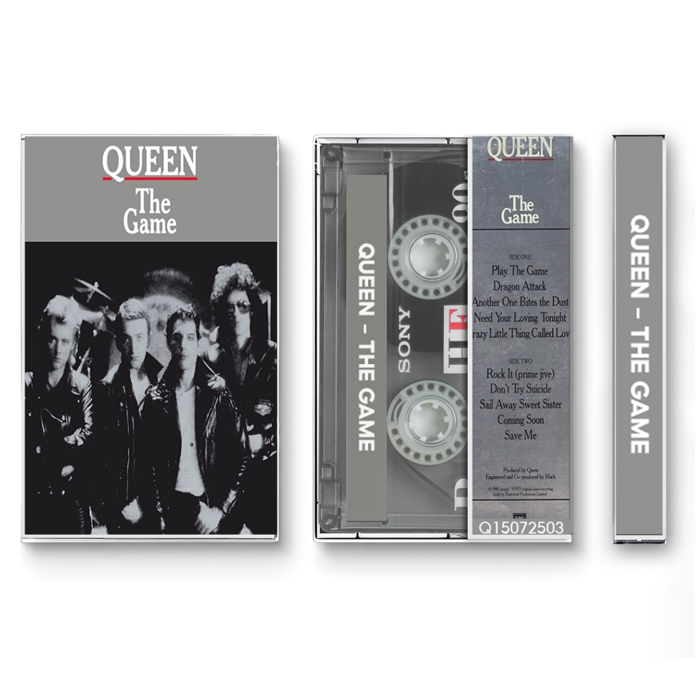 Queen – The Game Fanmade Analog Cassette Tape | Classic Rock Album Collectible | Pop Rock & Disco Era | Retro Music Gift