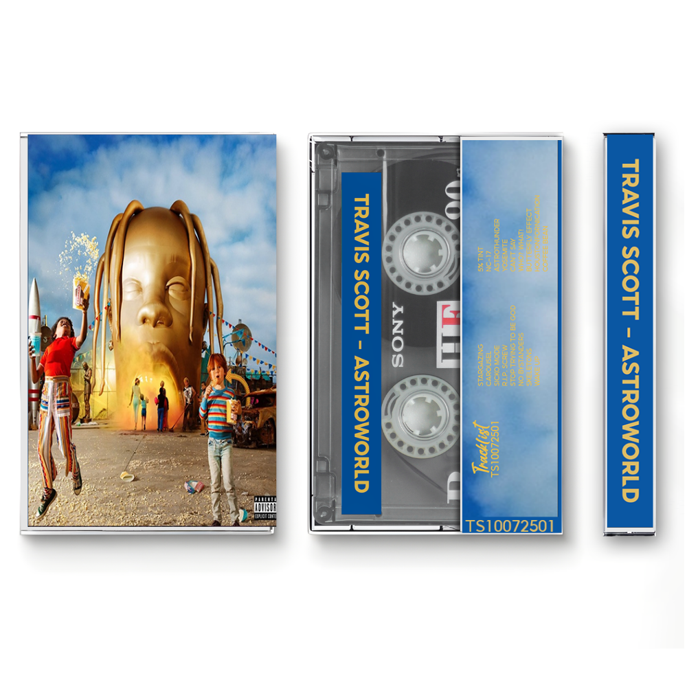 Travis Scott – Astroworld Fanmade Cassette Tape | 2018 Hip Hop Trap Album | Analog Music Collectible