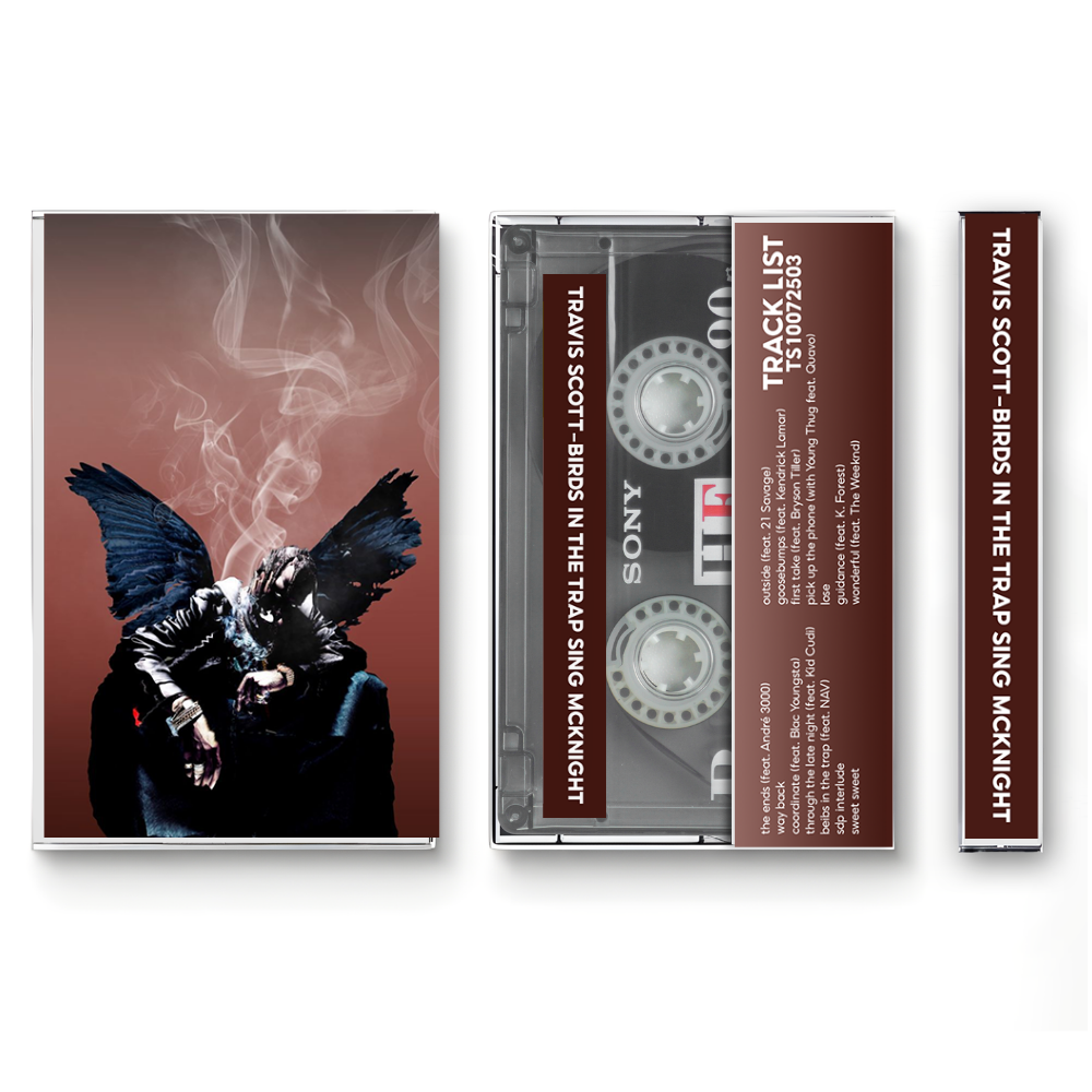 Travis Scott – Birds in the Trap Sing McKnight Fanmade Analog Cassette Tape | Hip Hop Album Collectible | Trap & Atmospheric Sound | Retro Music Gift