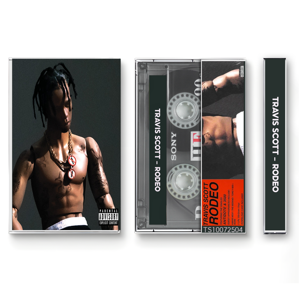 Travis Scott – Rodeo Fanmade Analog Cassette Tape | Hip Hop Album Collectible | Trap & Dark Atmospheric Sound | Retro Music Gift