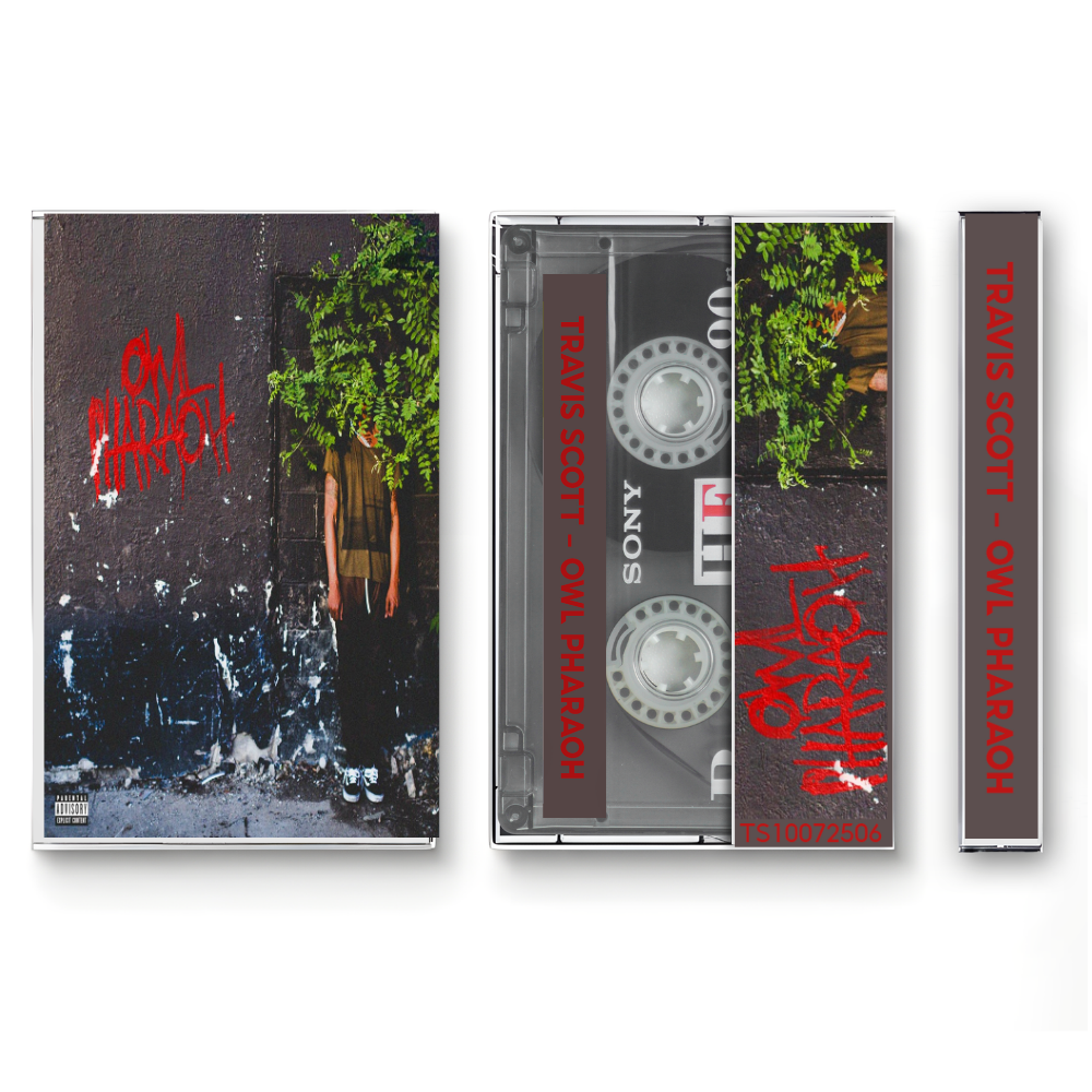 Travis Scott – Owl Pharaoh Fanmade Analog Cassette Tape | Hip Hop Album Collectible | Experimental Trap & Psychedelic Sound | Retro Music Gift