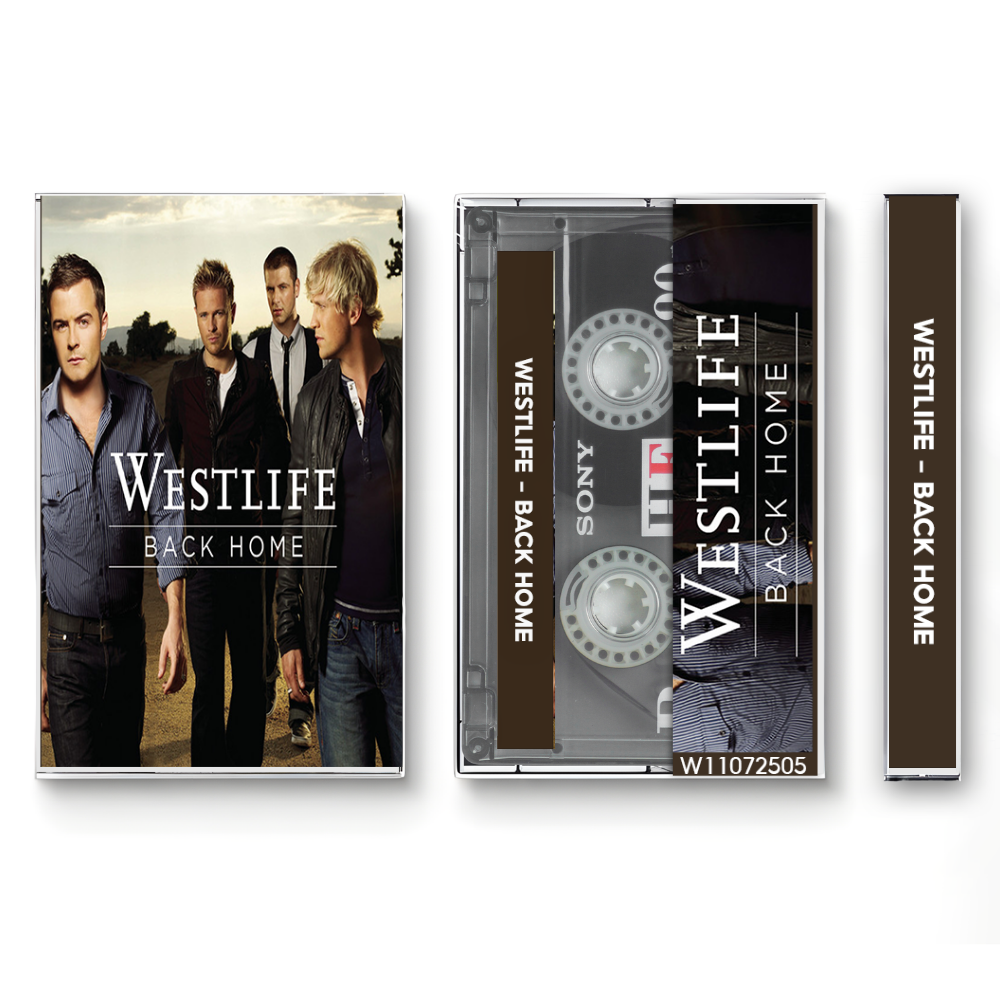 Westlife – Back Home Fanmade Analog Cassette Tape | Pop Album Collectible | 2000s Boyband & Love Ballad Sound | Retro Music Gift