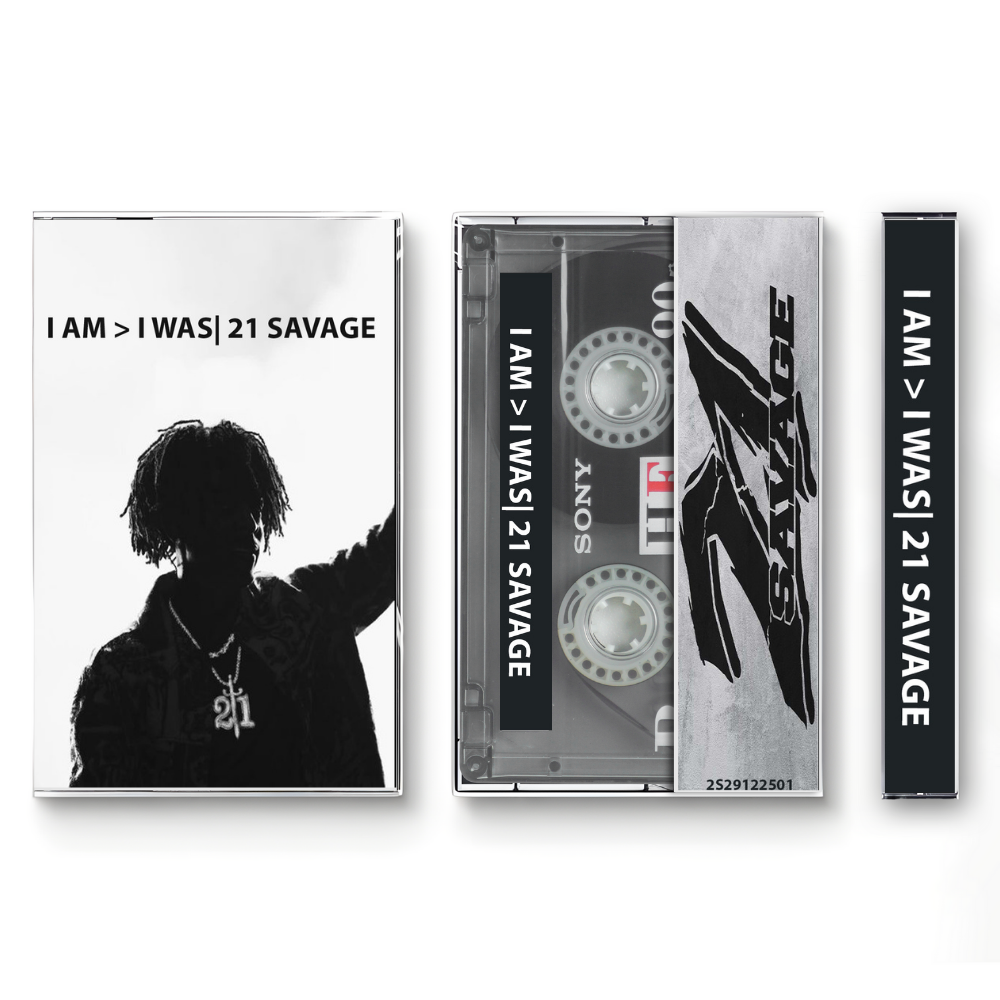 21 Savage – I AM > I WAS Cassette Tape | Fanmade Hip-Hop Album | Retro Analog Collectible