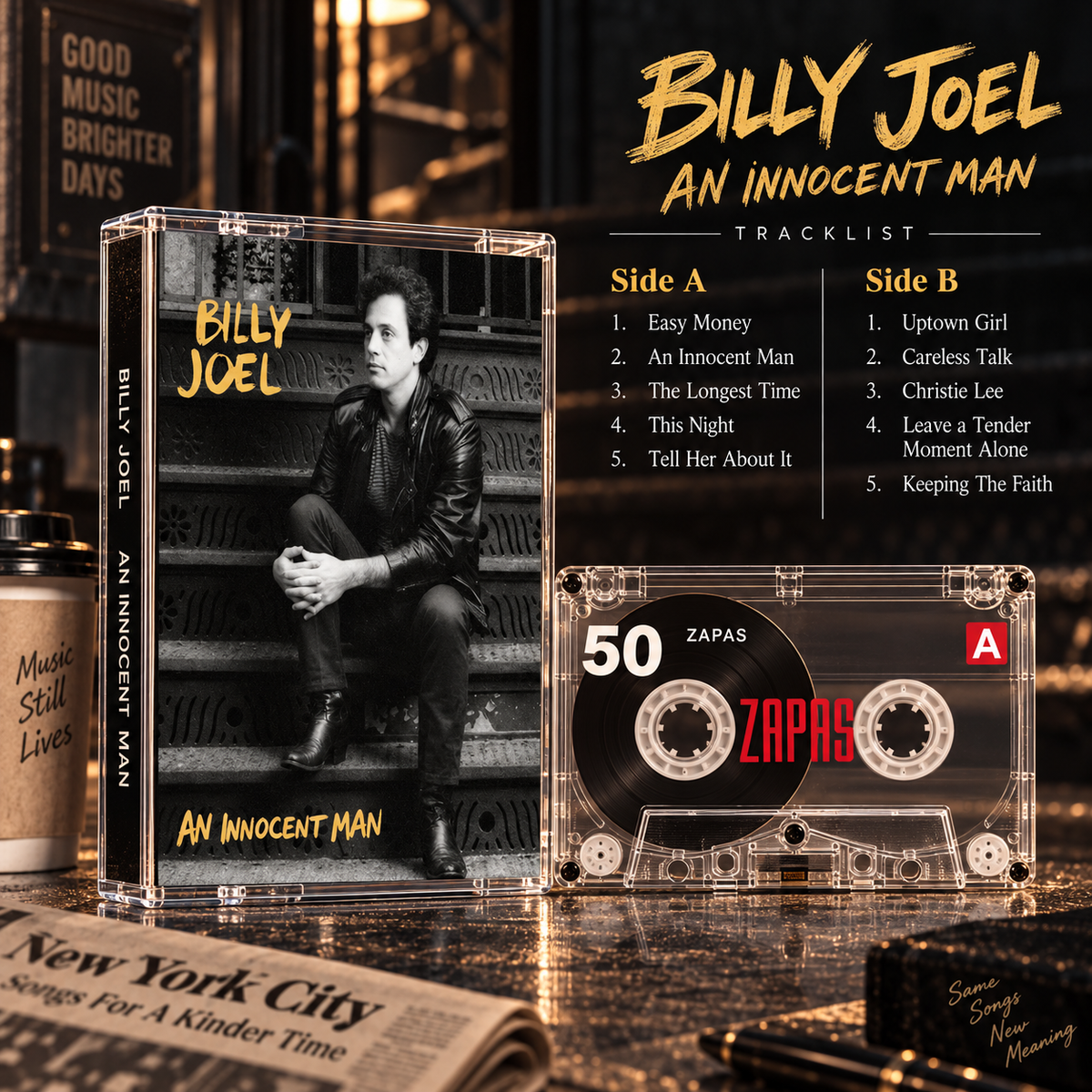Billy Joel Vintage Tapes | Iconic Rock & Pop Piano Man Collection