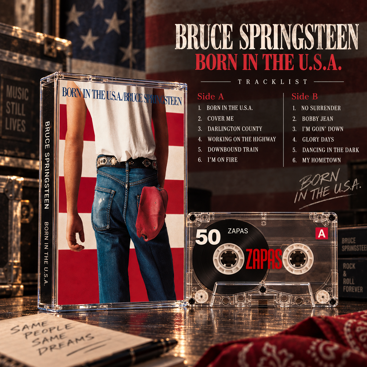 Bruce Springsteen Vintage Cassette Tapes | Heartland Rock & Arena Anthem Set