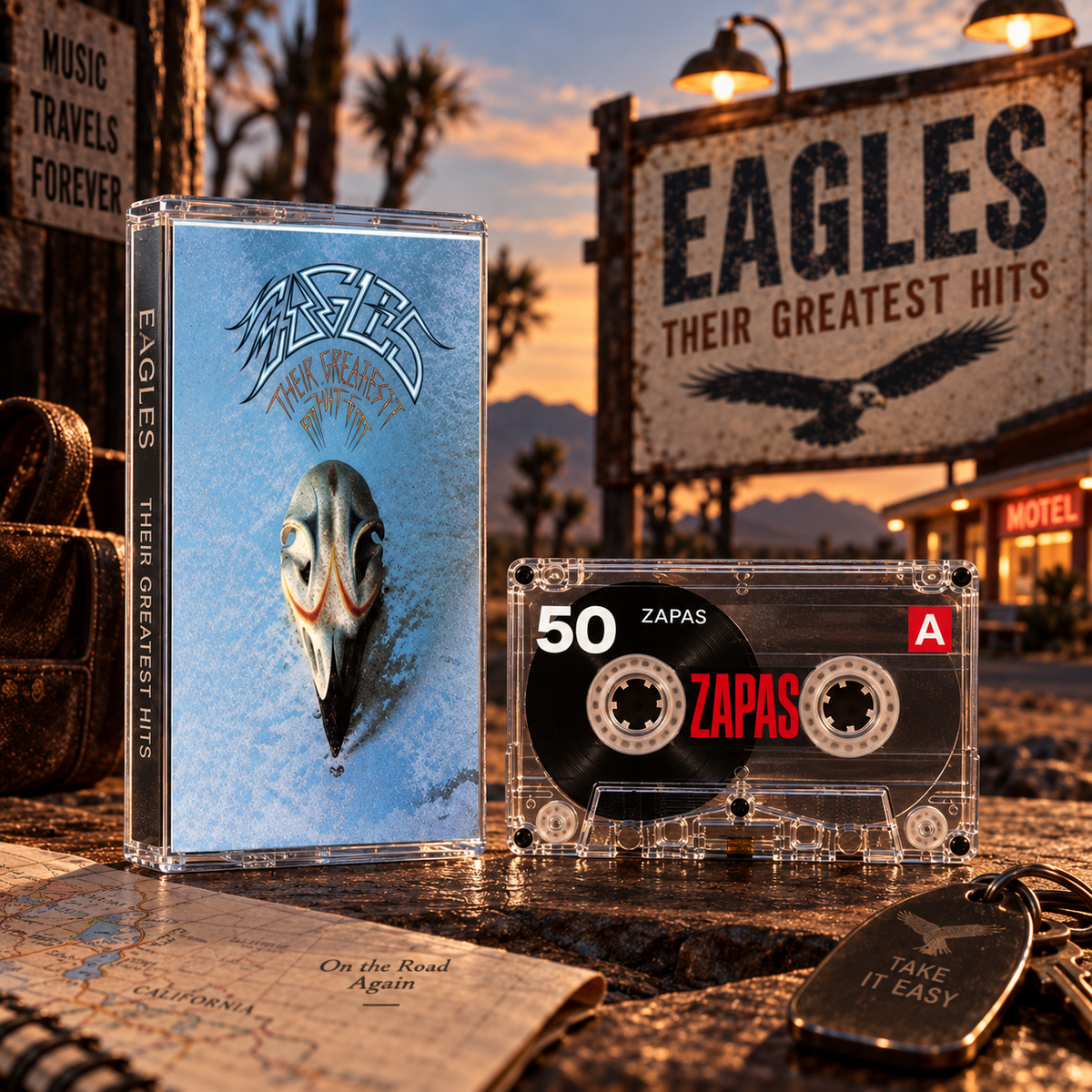 Eagles Vintage Cassette Tapes | Hotel California & Greatest Hits Rock Set