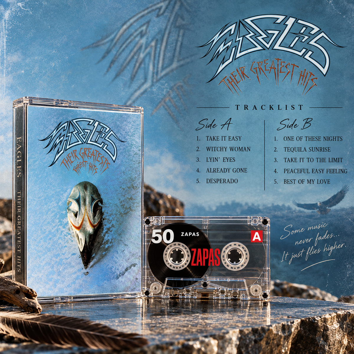 Eagles Vintage Cassette Tapes | Hotel California & Greatest Hits Rock Set
