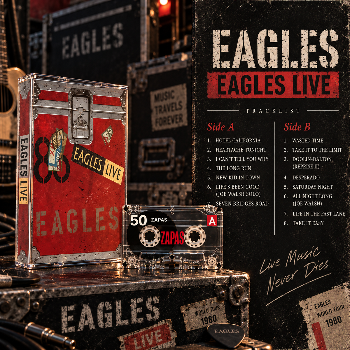 Eagles Vintage Cassette Tapes | One of These Nights & Iconic Live Collection