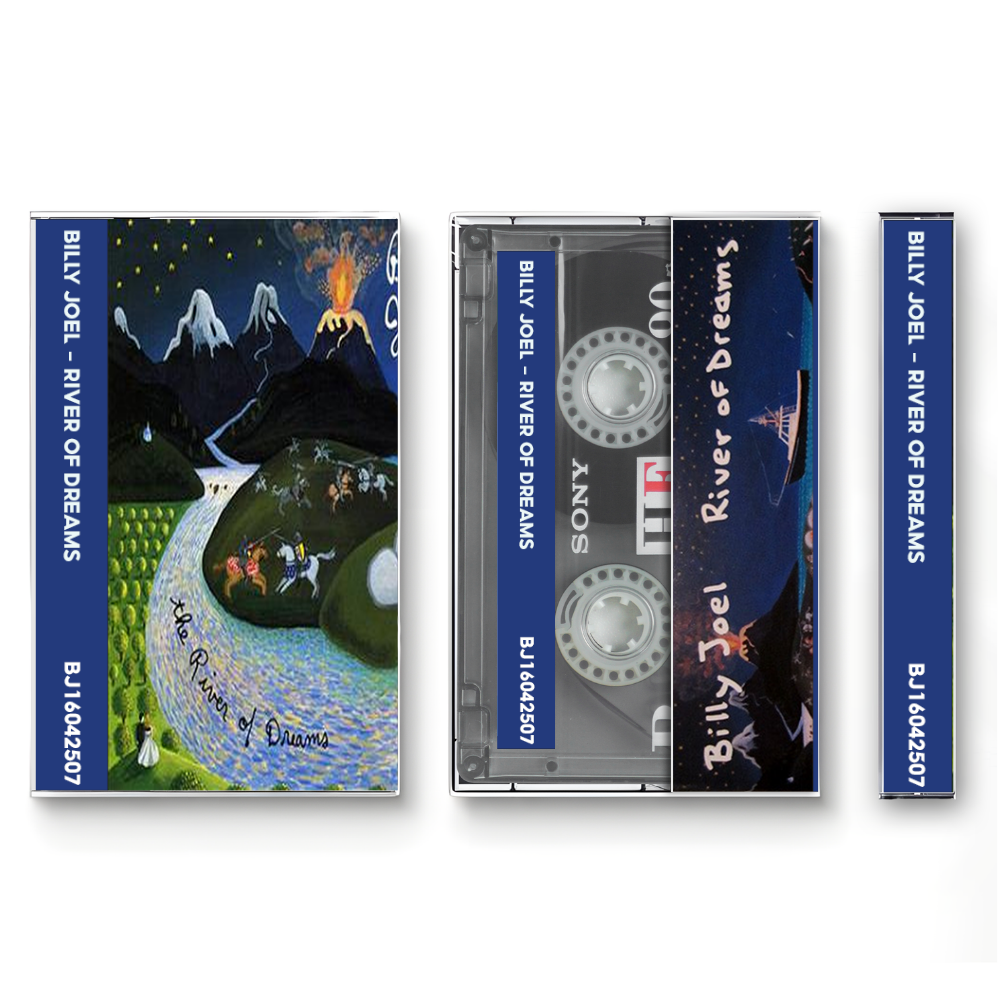 Billy Joel – River of Dreams Cassette Tape | Fanmade Pop Rock Album | Retro Analog Collectible