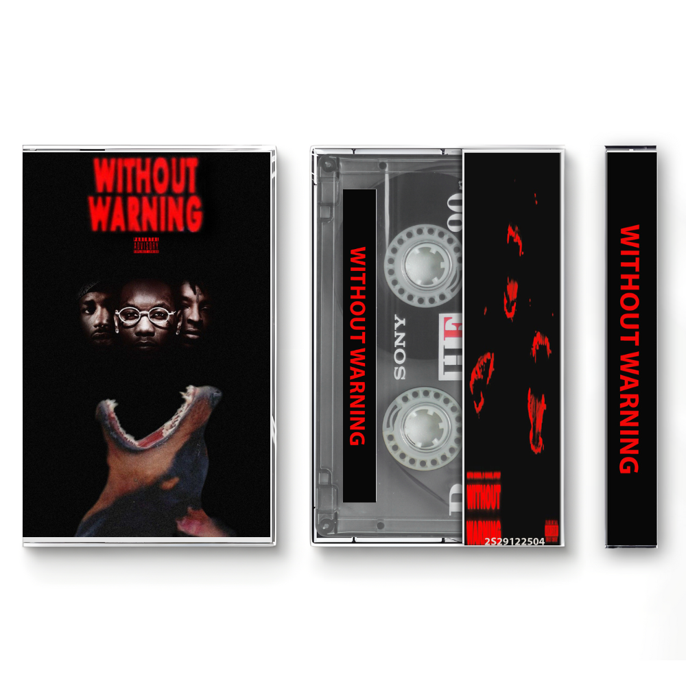 Without Warning – 21 Savage, Offset & Metro Boomin Cassette Tape | Fanmade Hip-Hop Album | Dark Trap Analog Collectible