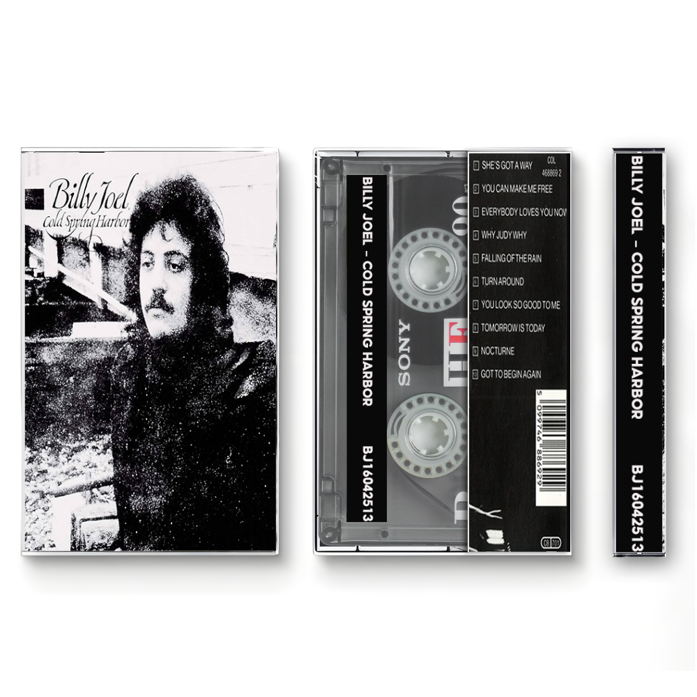 Billy Joel – Cold Spring Harbor Cassette Tape | Fanmade Classic Rock Singer-Songwriter Album | Retro Analog Collectible