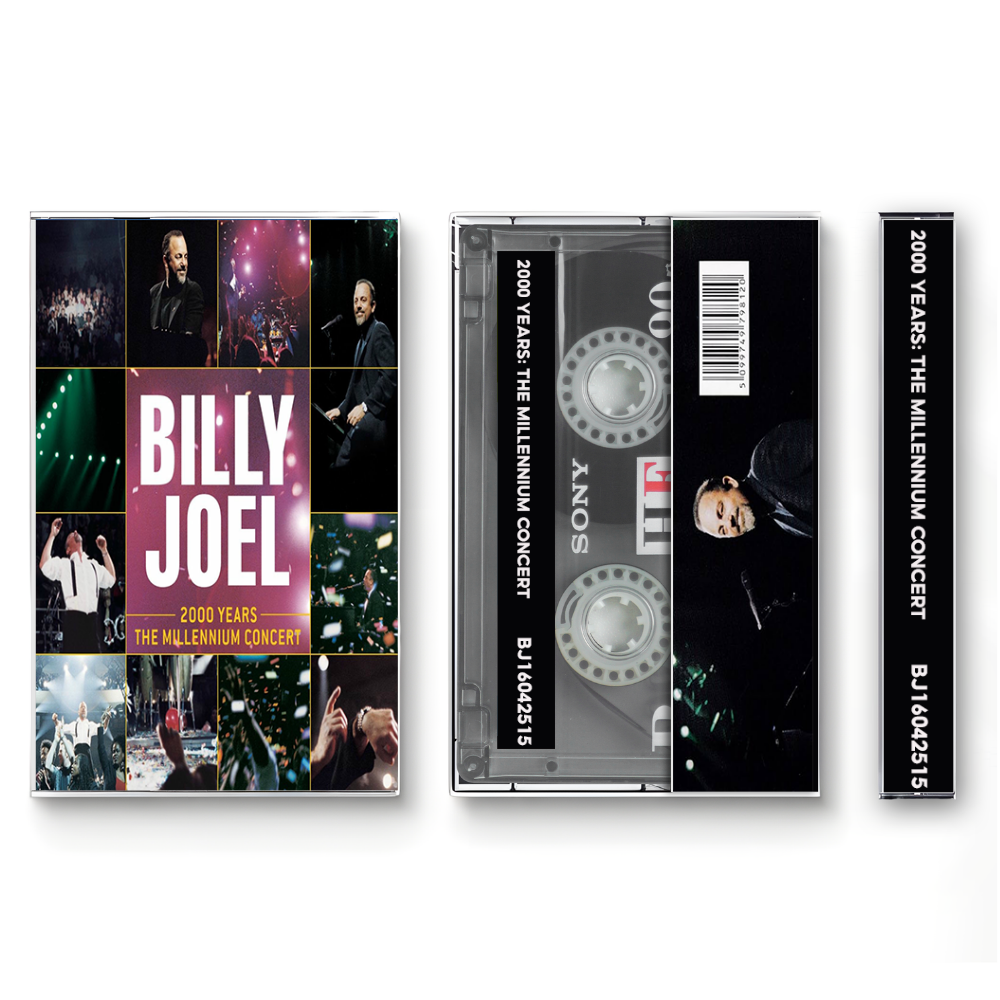 Billy Joel – 2000 Years: The Millennium Concert Cassette Tape | Fanmade Live Rock Album | Retro Analog Collectible