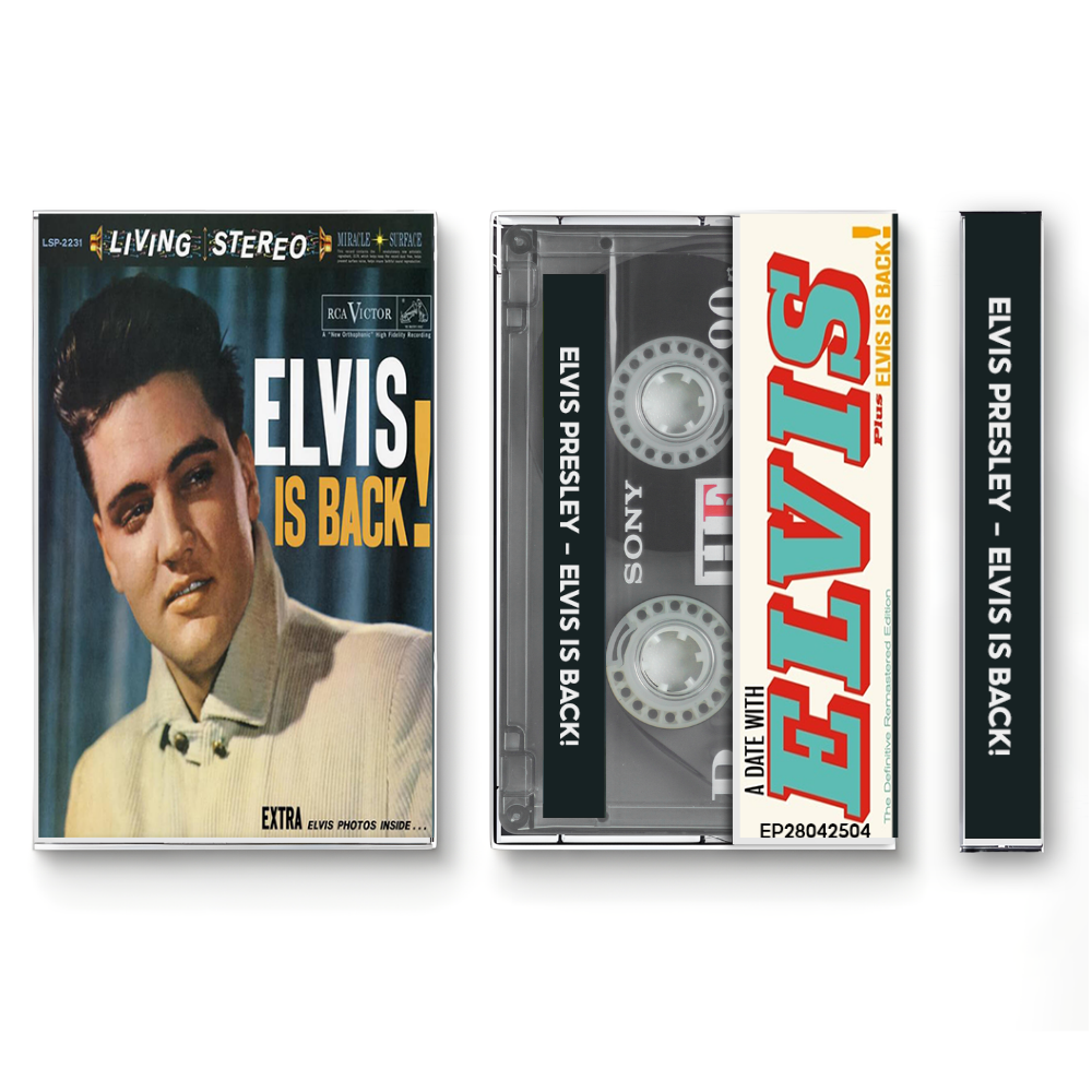 Elvis Presley – Elvis Is Back! (1960) Fanmade Cassette Tape | Rock & Roll / Pop / Blues Analog Cassette | Retro Vintage Cassette Collector Edition