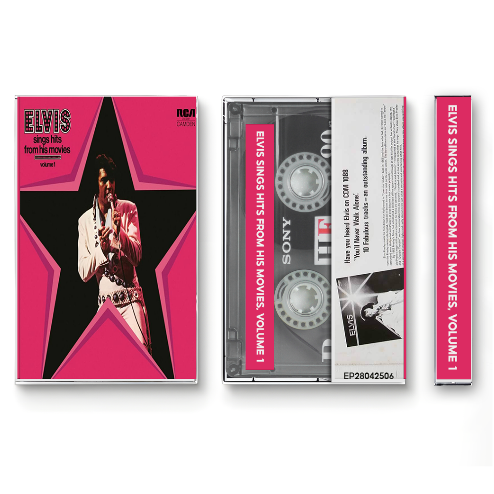 Elvis Presley – Elvis Sings Hits from His Movies, Volume 1 (1972) Fanmade Cassette Tape | Rock & Roll / Pop / Soundtrack Analog Cassette | Retro Vintage Cassette Collector Edition
