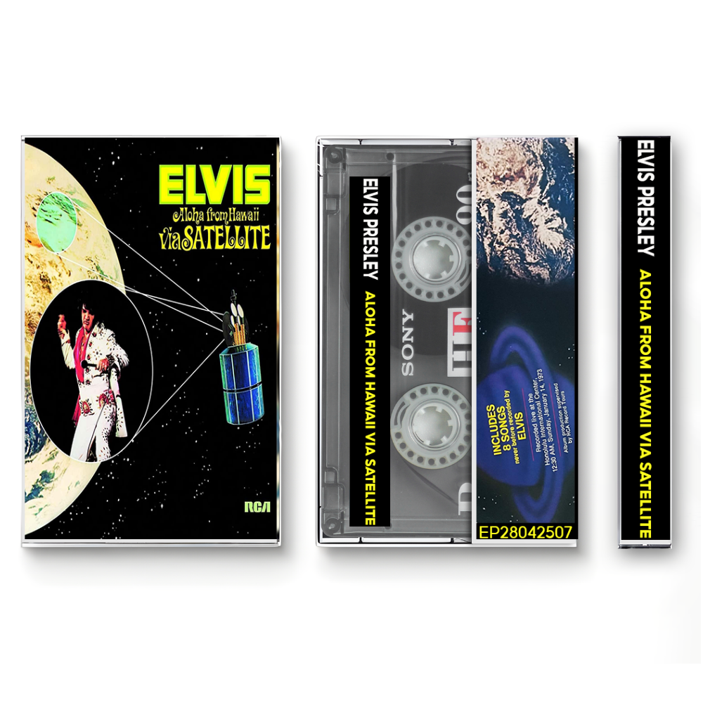 Elvis Presley – Aloha from Hawaii via Satellite (1973) Fanmade Cassette Tape | Rock & Roll / Pop / Live Analog Cassette | Retro Vintage Cassette Collector Edition
