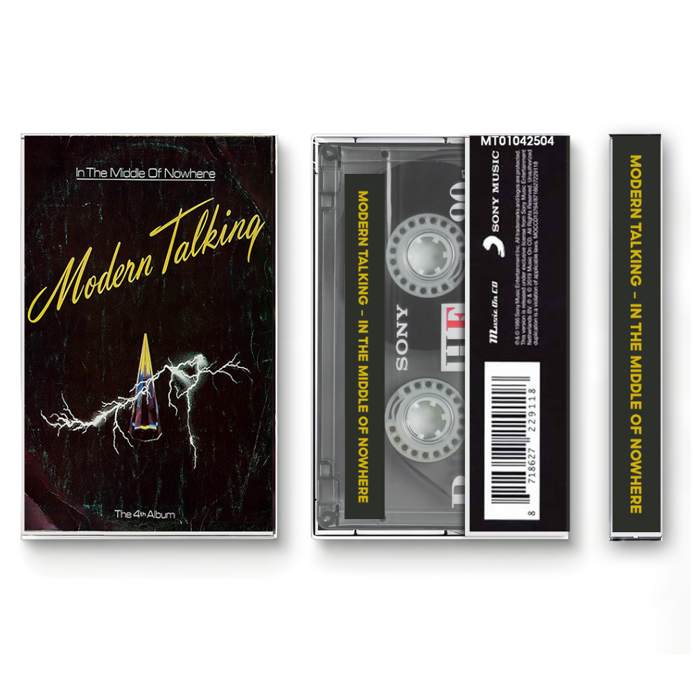 Modern Talking – In the Middle of Nowhere (1986) Fan-made Cassette Tape | Synth-pop / Eurodisco Analog Cassette | Retro Vintage Cassette Collector Edition