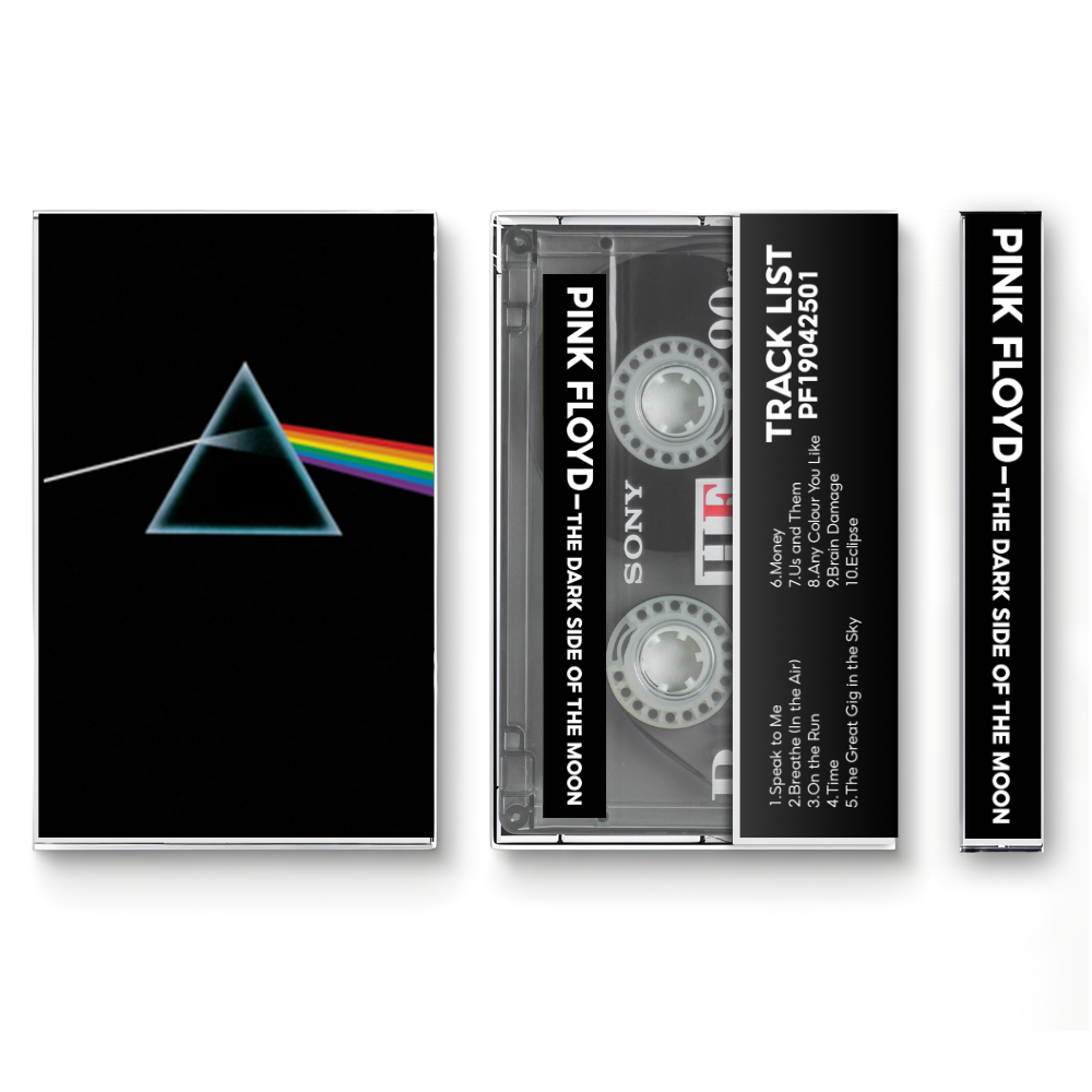 Pink Floyd – The Dark Side of the Moon (1973) Fanmade Cassette Tape | Progressive Rock / Psychedelic Rock Analog Cassette | Retro Vintage Cassette Collector Edition