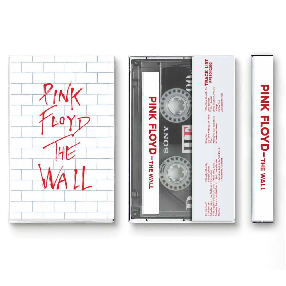 Pink Floyd – The Wall (1979) Fanmade Cassette Tape | Progressive Rock / Rock Opera Analog Cassette | Retro Vintage Cassette Collector Edition