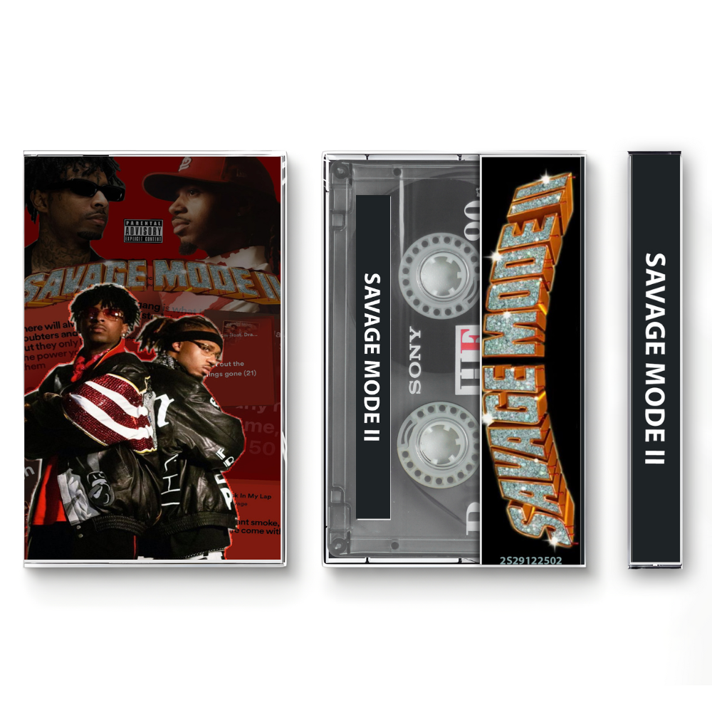 21 Savage &amp; Metro Boomin – Savage Mode II Cassette Tape | Fanmade Hip-Hop Album | Retro Analog Collectible
