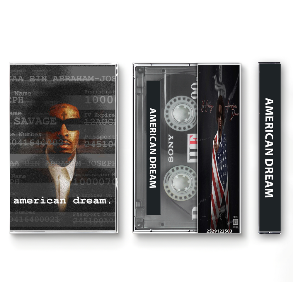 21 Savage – American Dream Cassette Tape | Fanmade Hip-Hop Album | Retro Analog Collectible