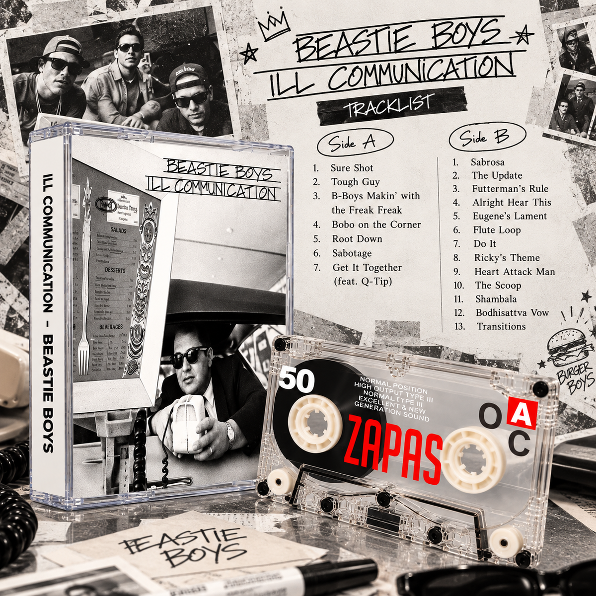 Beastie Boys Vintage Cassette Tape Collection | Licensed to Ill, Paul's Boutique, Ill Communication, Check Your Head & More